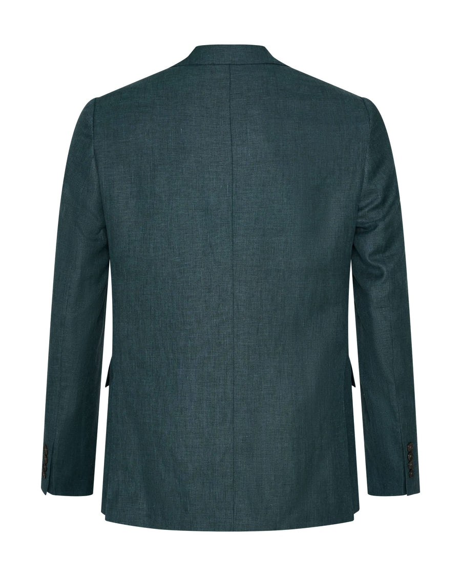 Hardy Virgin Wool Linen & Silk Suit Jacket Teal