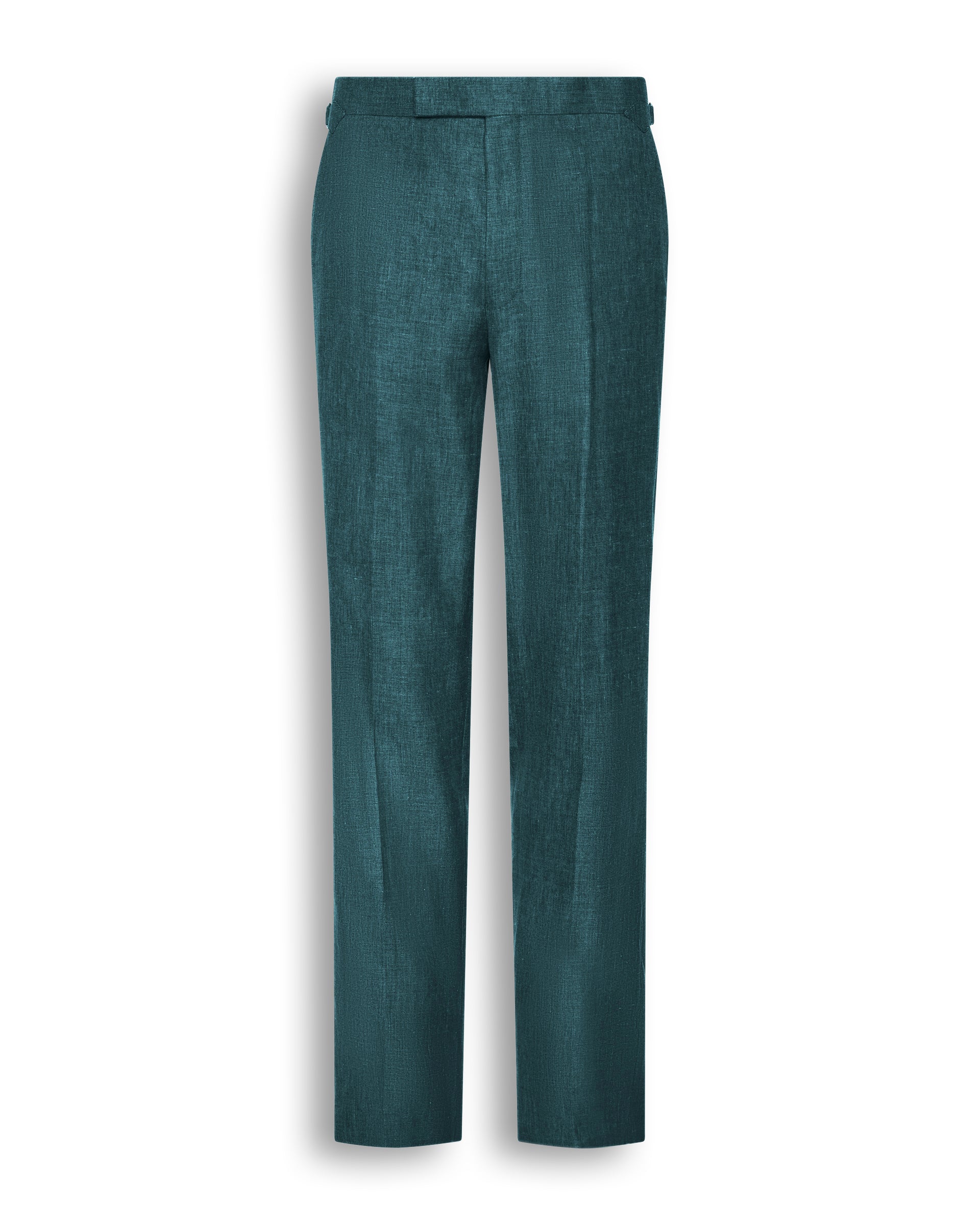 Hardy Virgin Wool Linen &amp; Silk Suit Trousers Teal