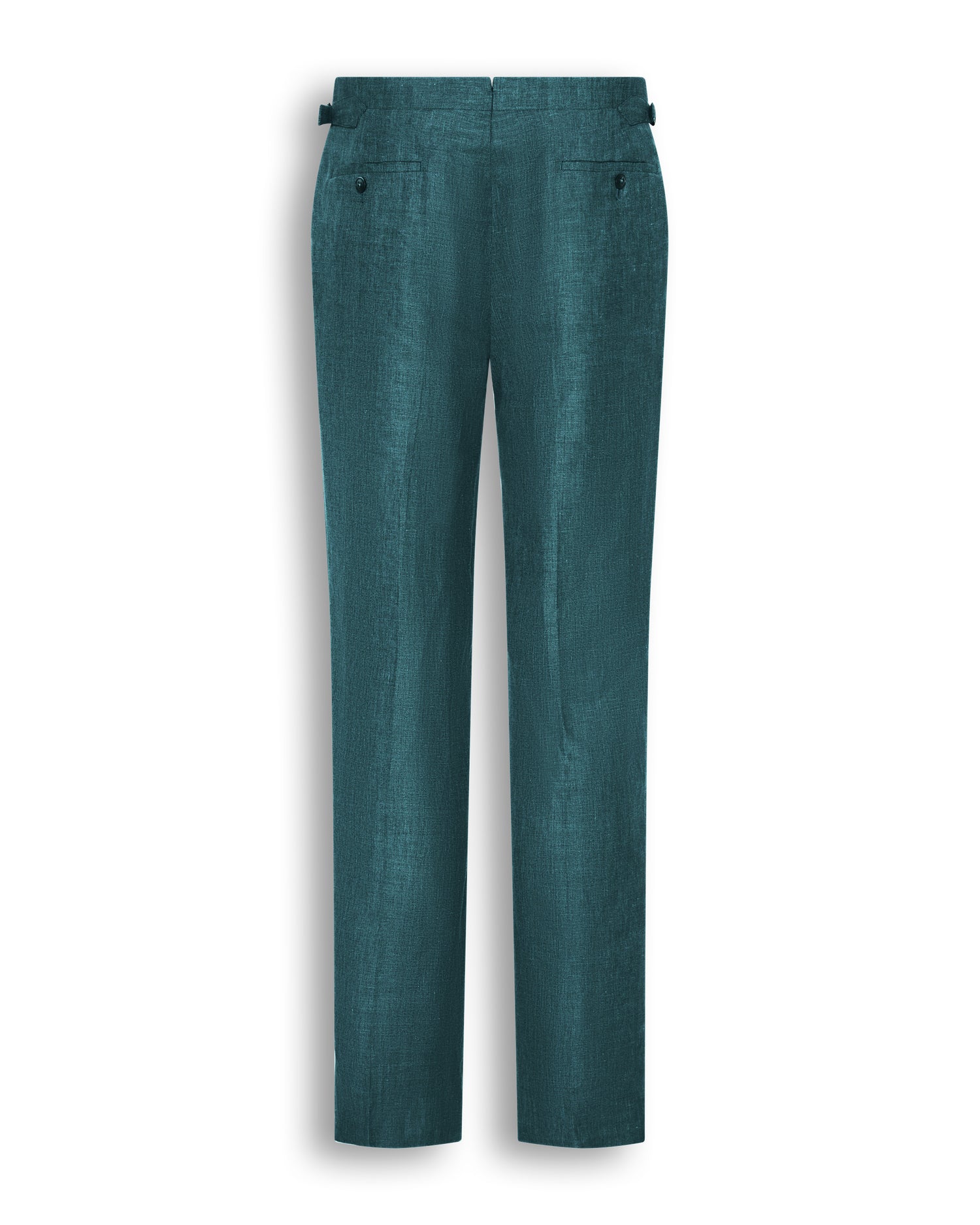 Hardy Virgin Wool Linen &amp; Silk Suit Trousers Teal