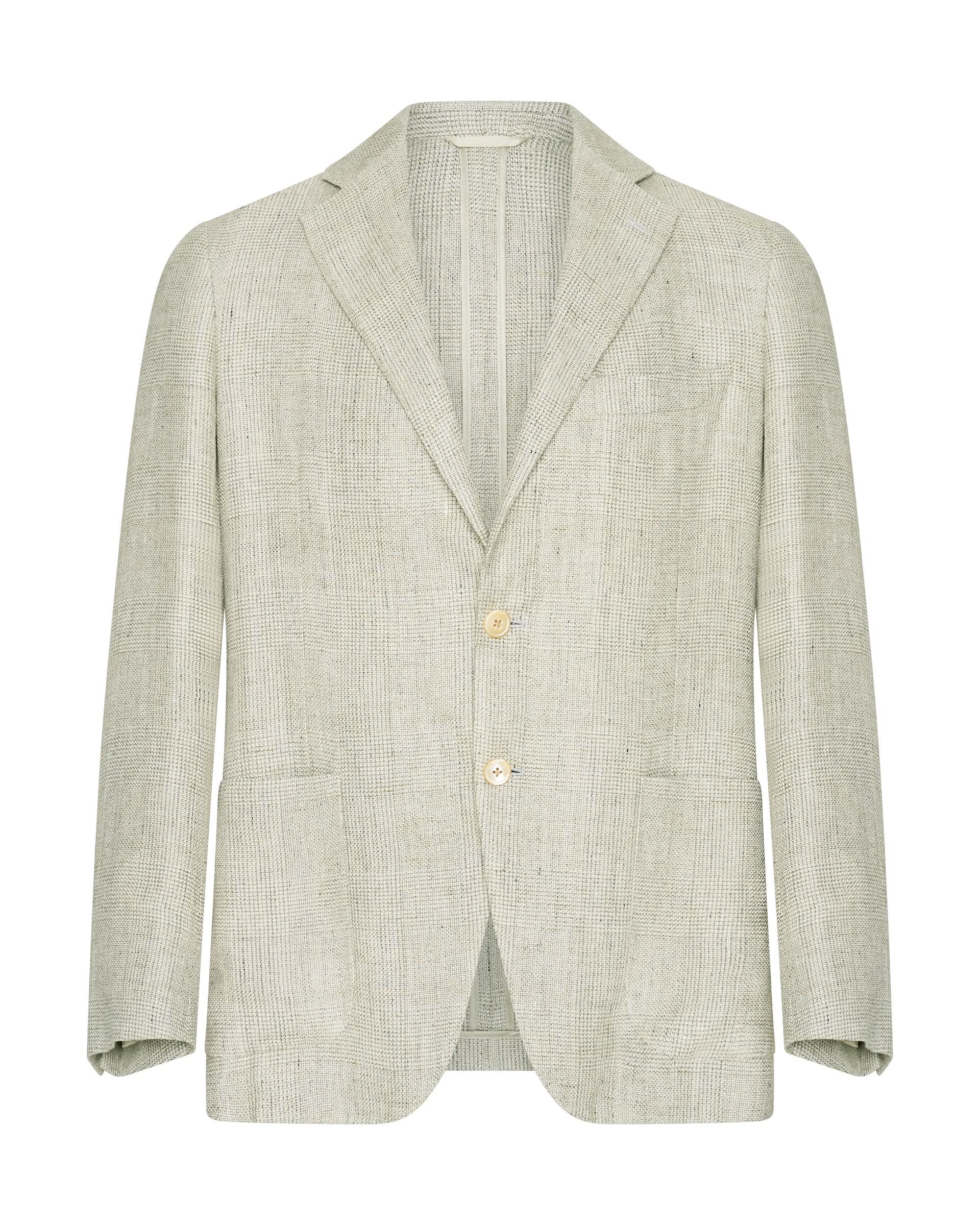 Hartley Linen Wool &amp; Silk Unstructured Blazer Light Grey
