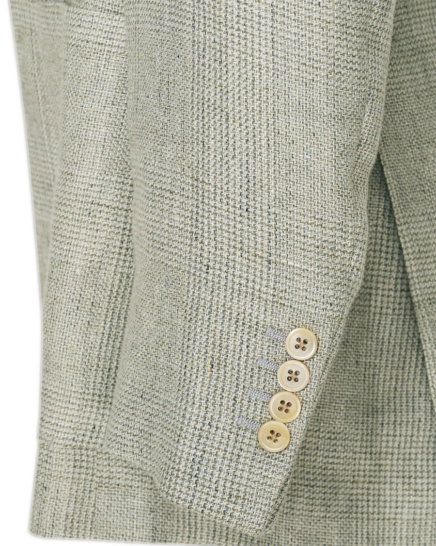 Hartley Linen Wool & Silk Unstructured Blazer Light Gray