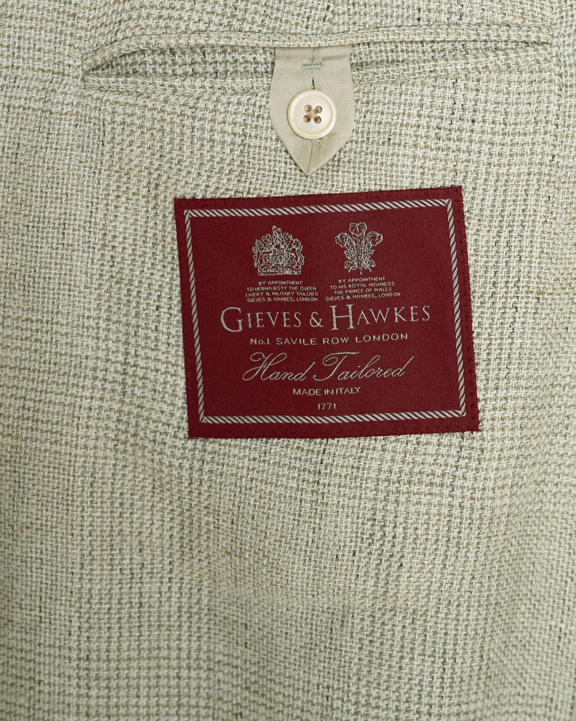 Hartley Linen Wool &amp; Silk Unstructured Blazer Light Grey