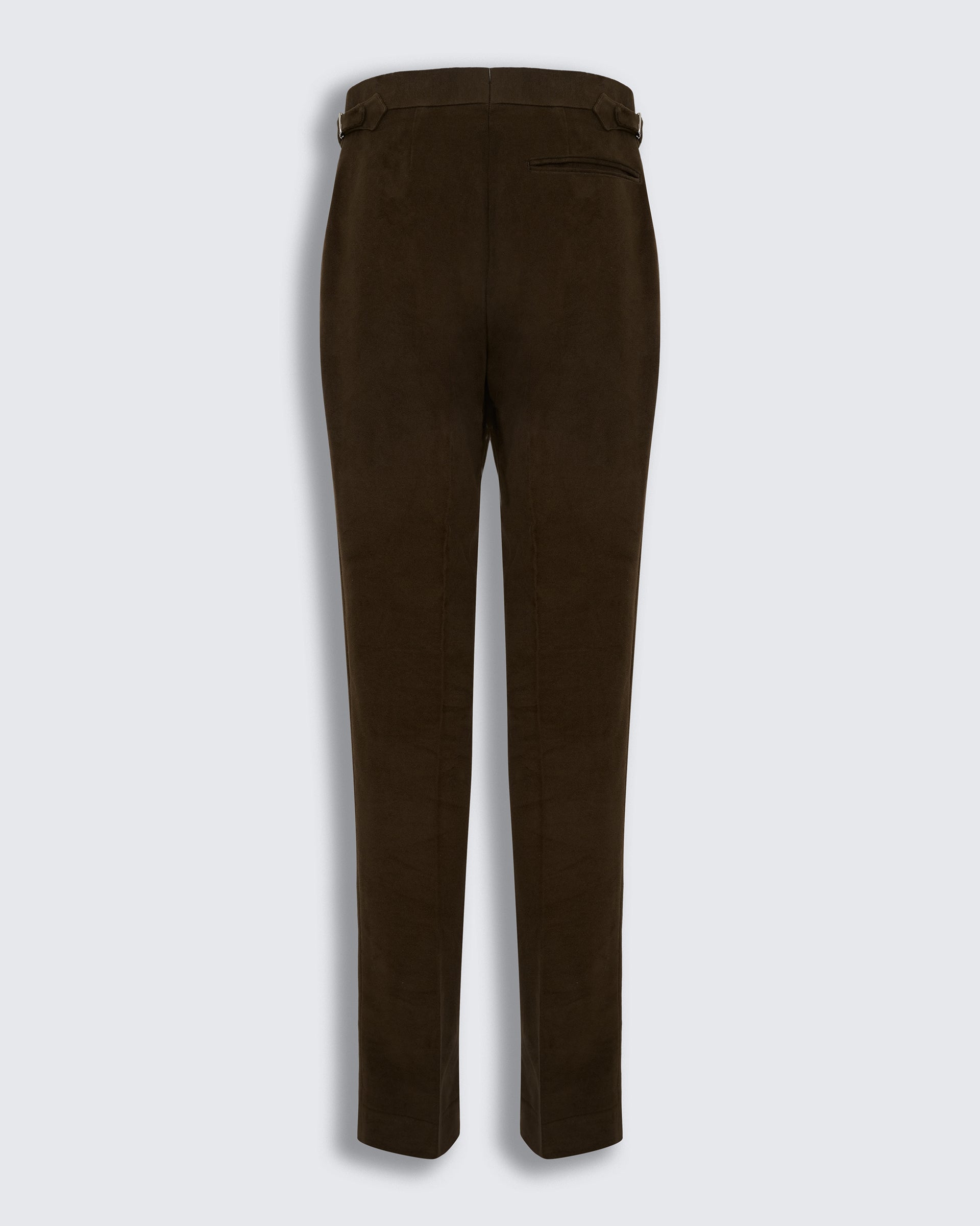 Hayter Pleated Trouser Dark Brown Moleskin