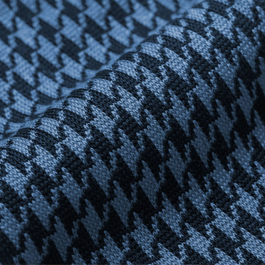 Houndstooth Knitted Socks Blue
