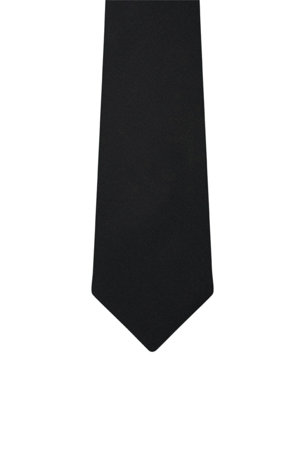 Black Officers Tie - Silk Reppe