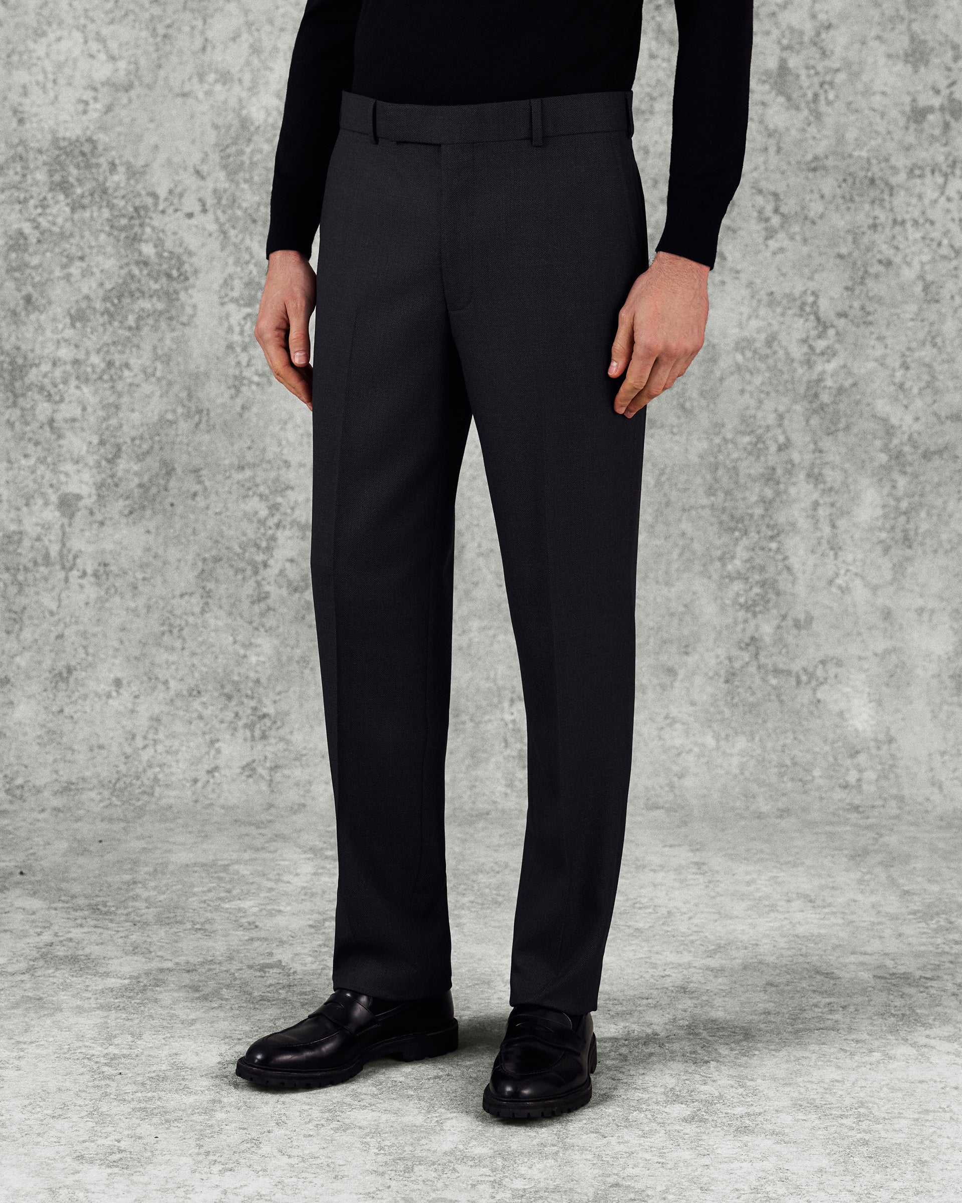 Jameson Virgin Wool Birdseye Suit Charcoal
