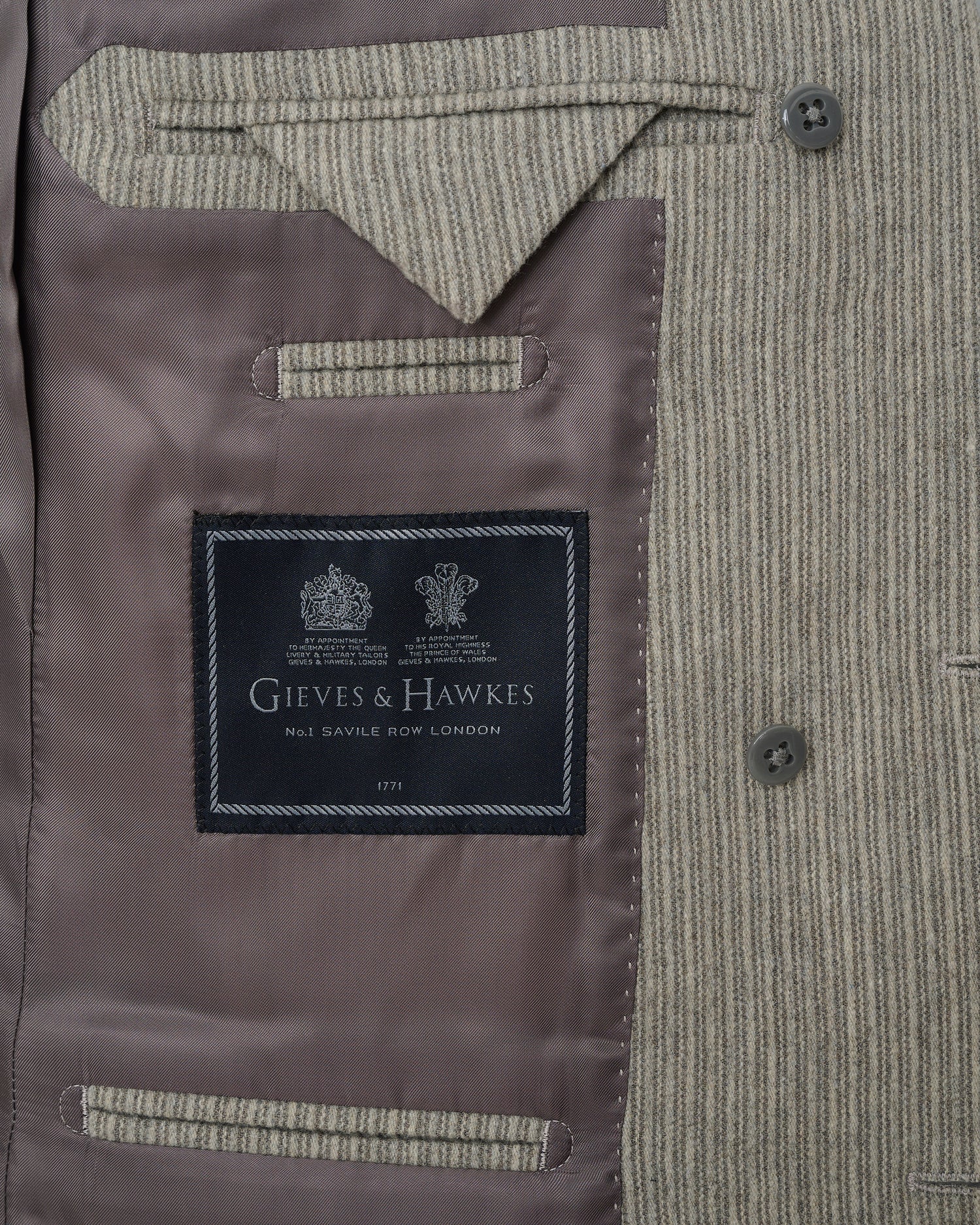James Wool &amp; Cashmere Corduroy Jacket Light Grey
