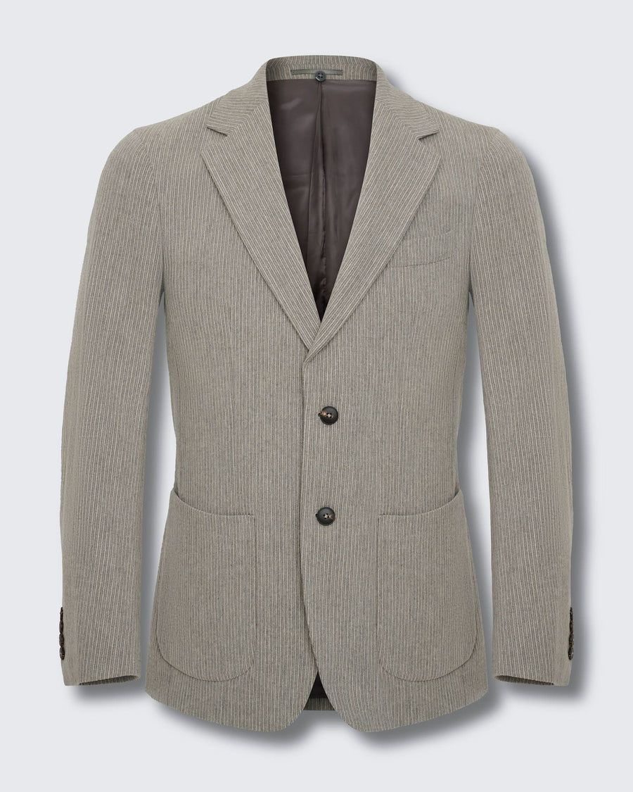 James Wool & Cashmere Corduroy Blazer Light Gray