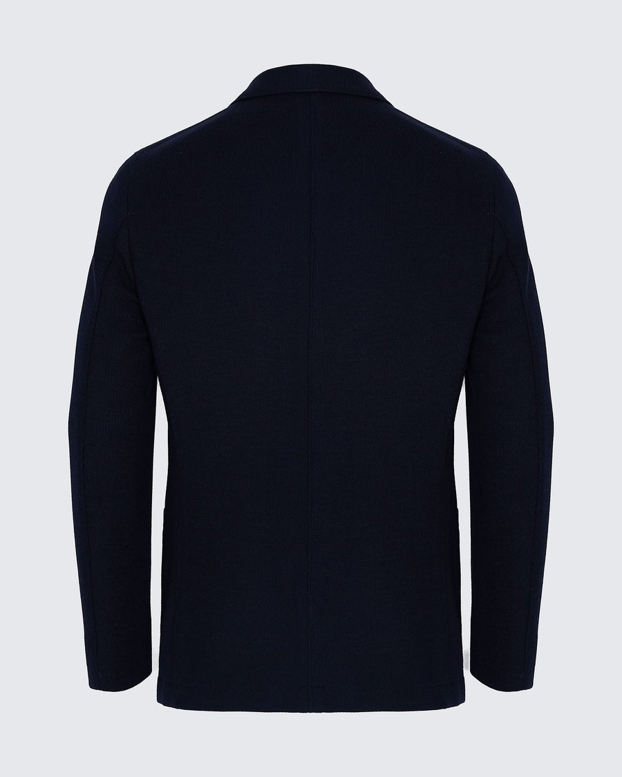Jervoise Virgin Wool Cotton Blazer Navy