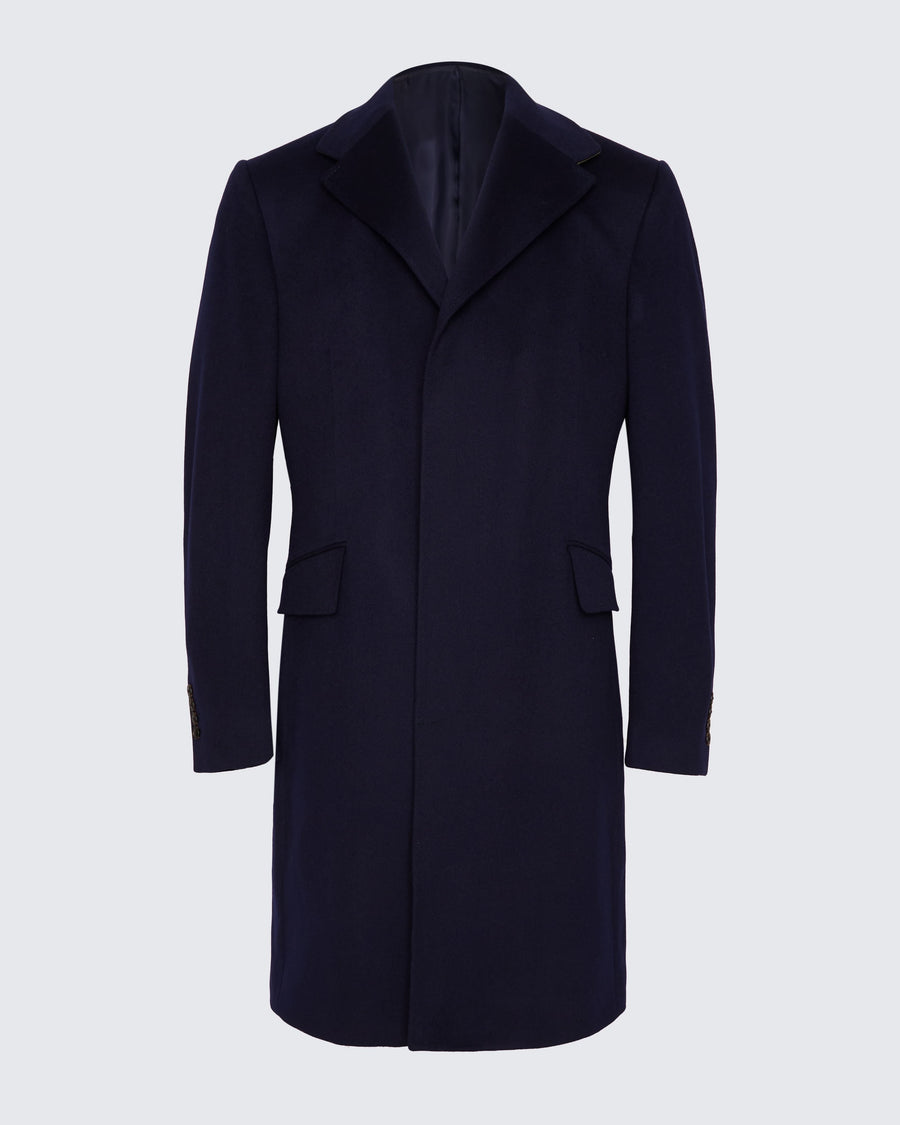 Kingsley Wool Overcoat Navy