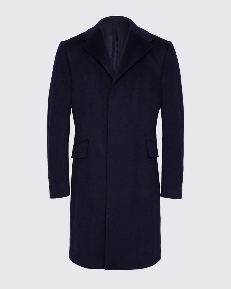 Kingsley Wool Overcoat Navy