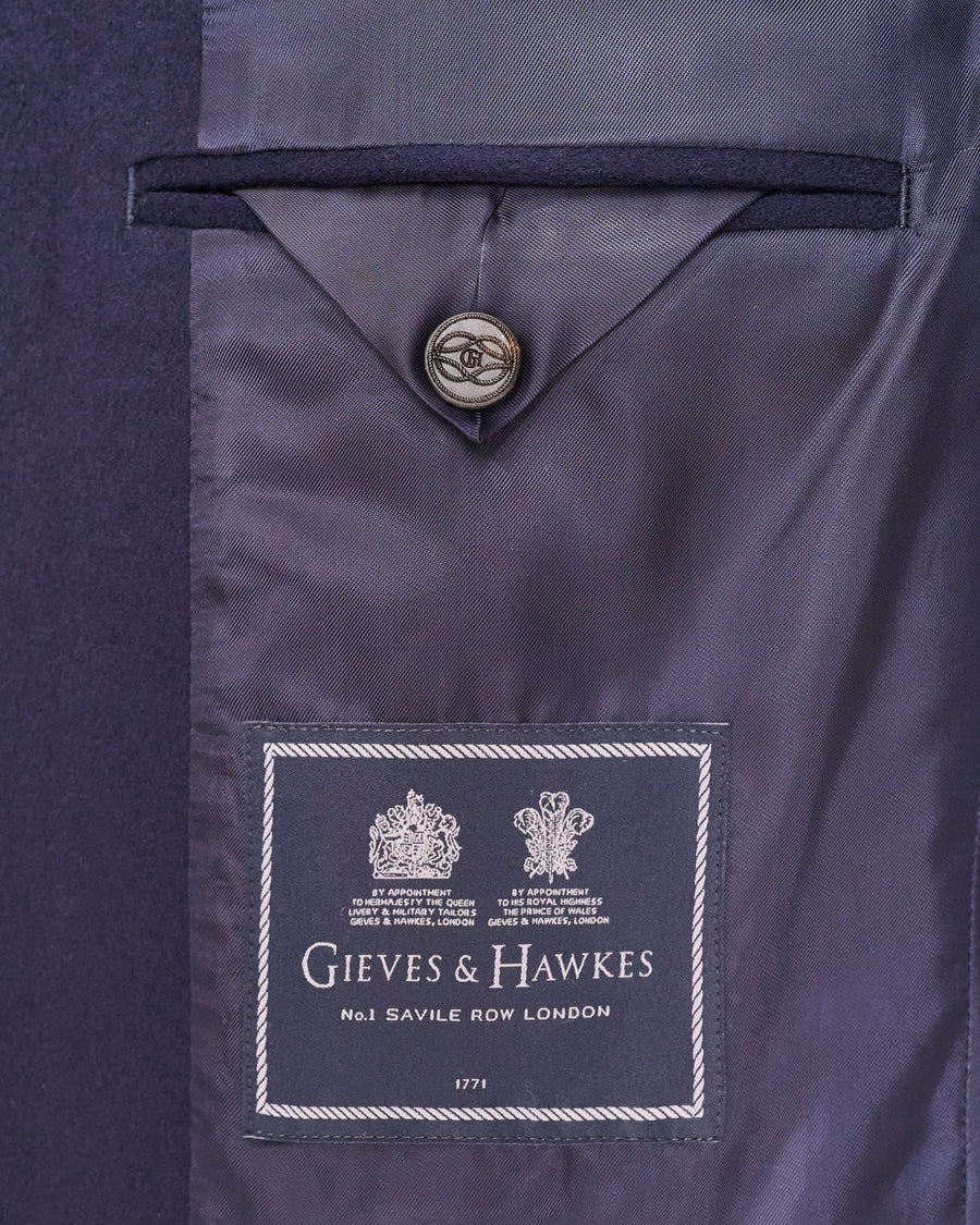 Kingsley Wool Overcoat Navy