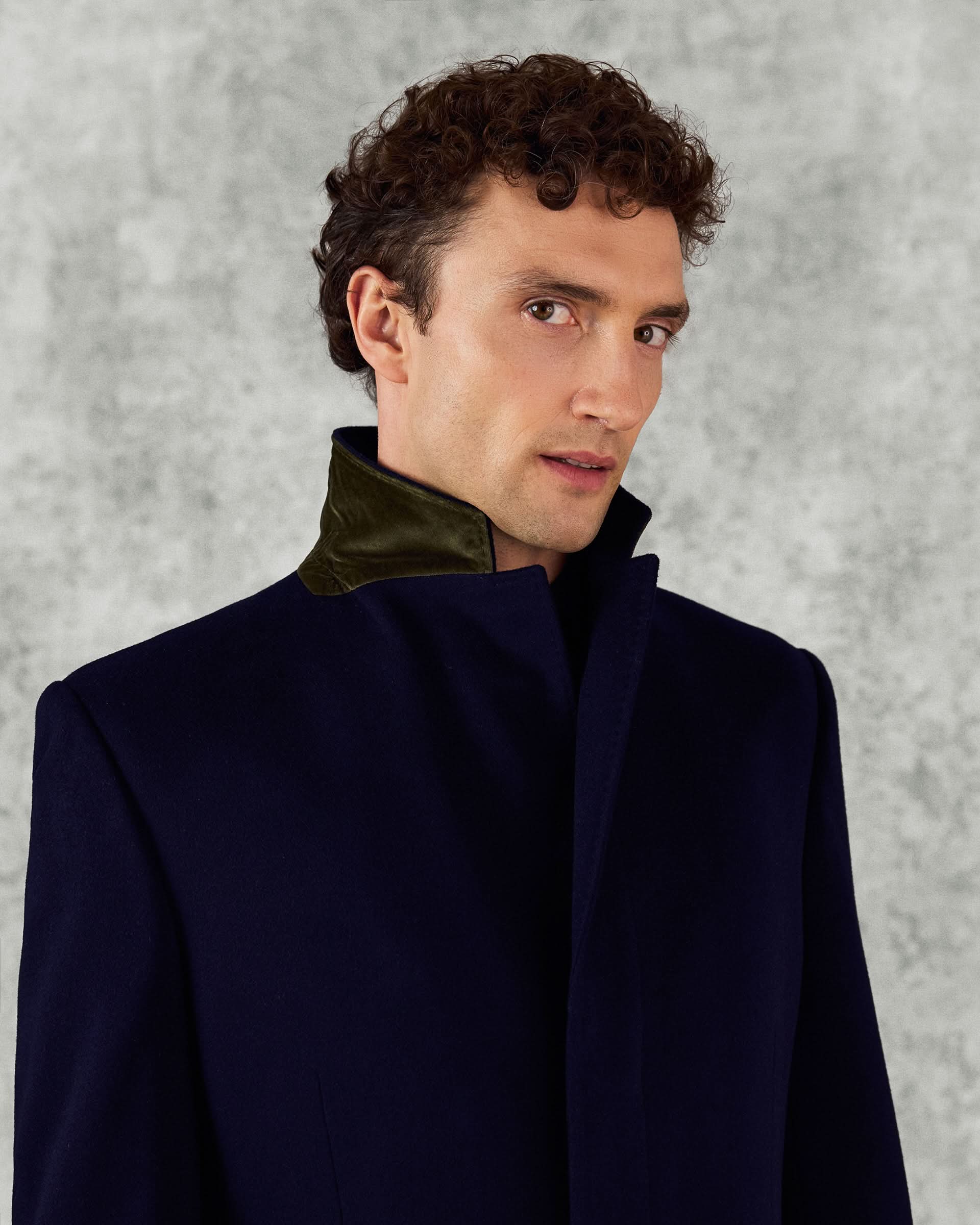 Kingsley Wool Overcoat Navy – Gieves & Hawkes