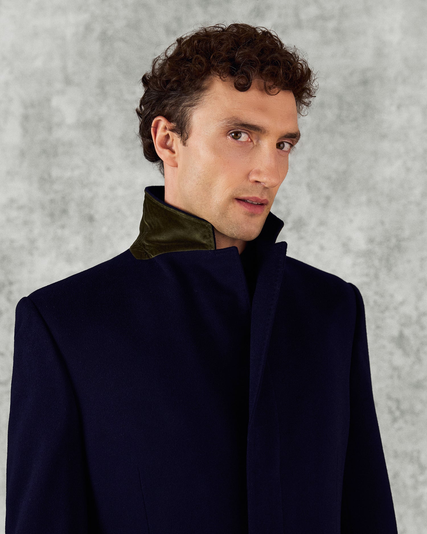 Kingsley Wool Overcoat Navy