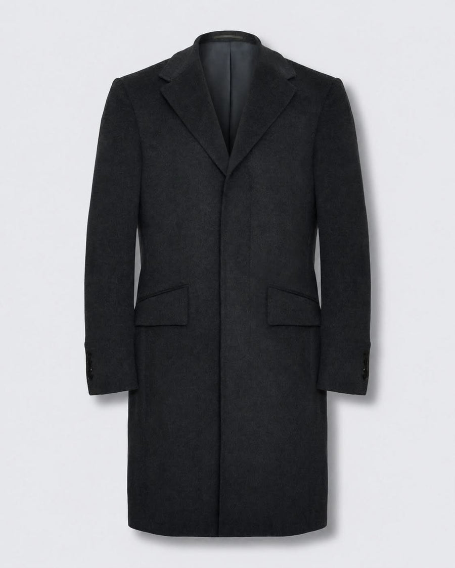 Kingsley Wool Overcoat Charcoal