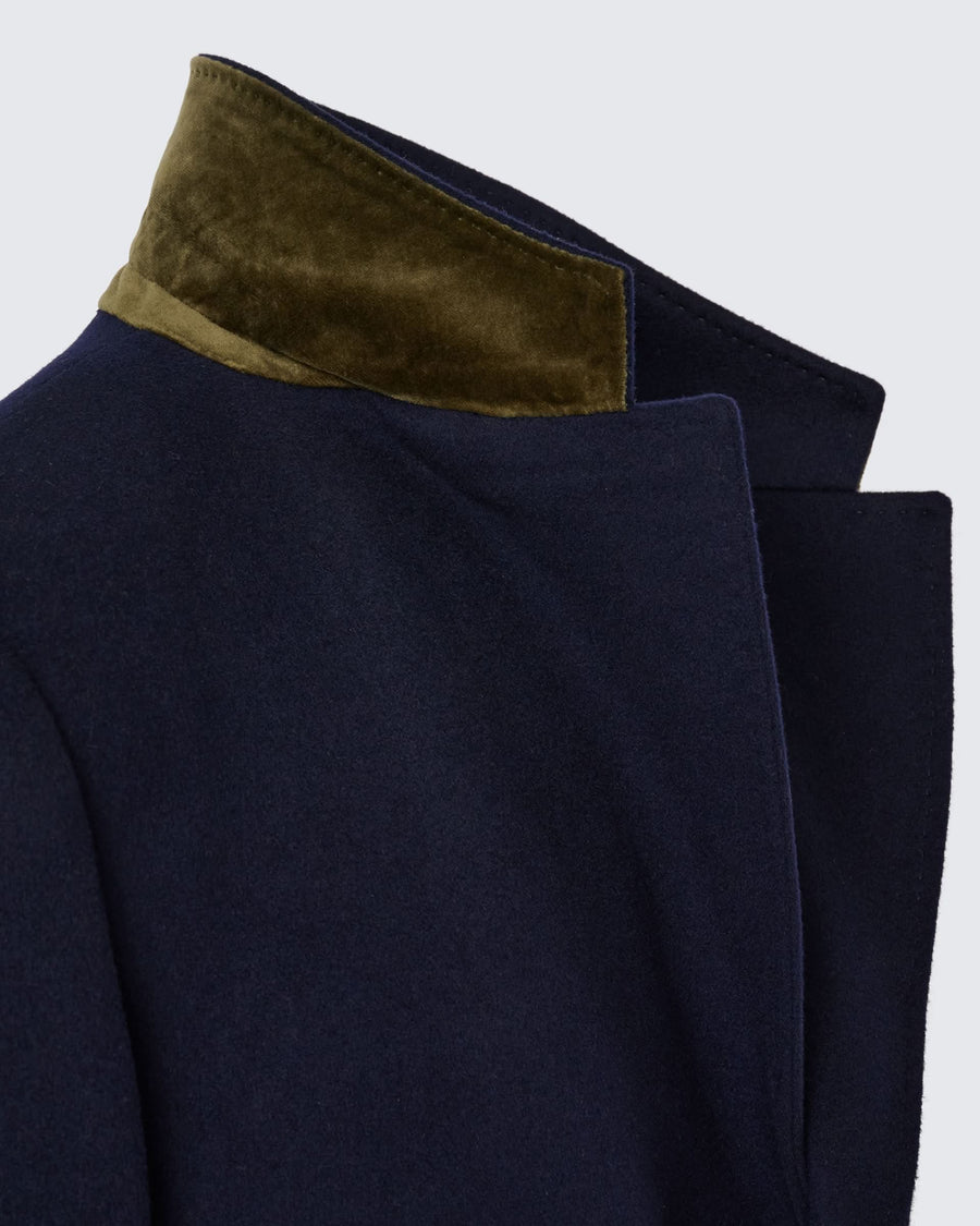 Kingsley Wool Overcoat Navy