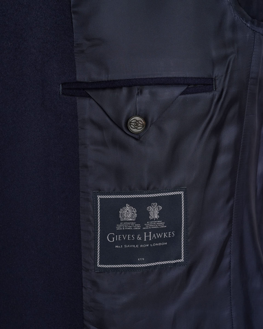 Kingsley Wool Overcoat Navy