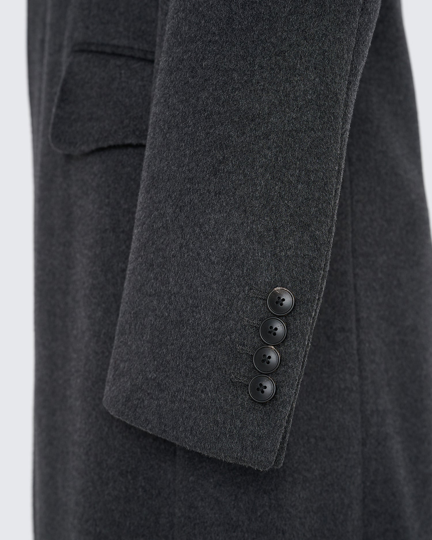 Kingsley Wool Cashmere Top Coat Charcoal
