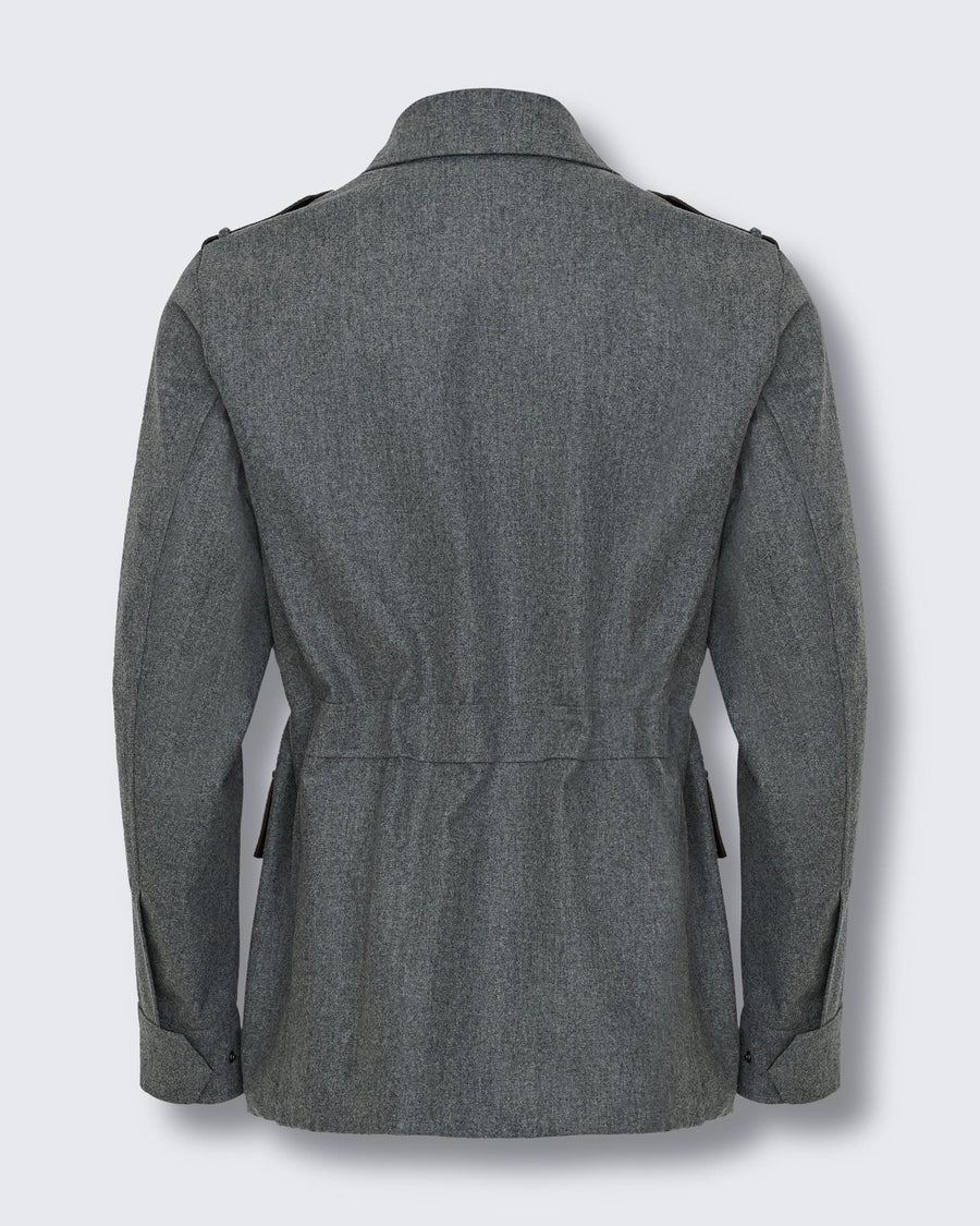 Lander Field Jacket Gray Flannel With Membrane