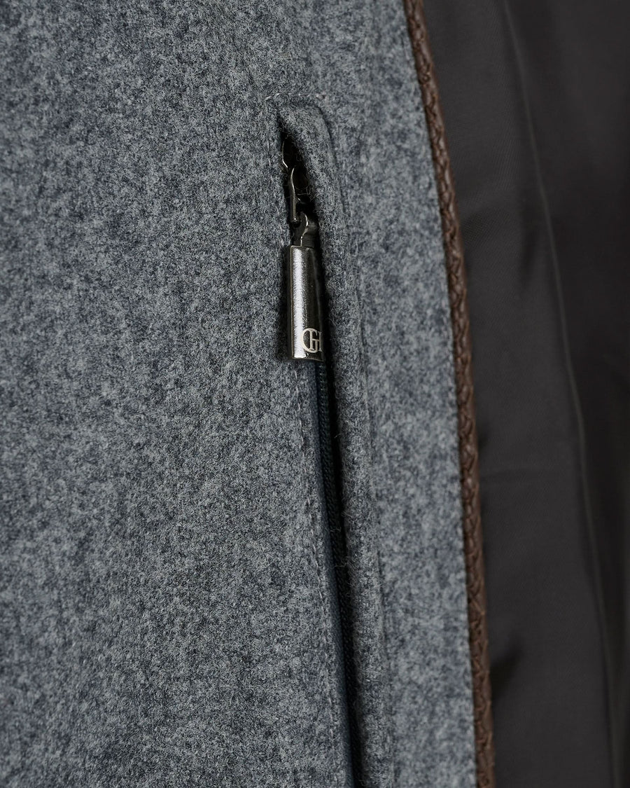 Lander Field Jacket Gray Flannel With Membrane