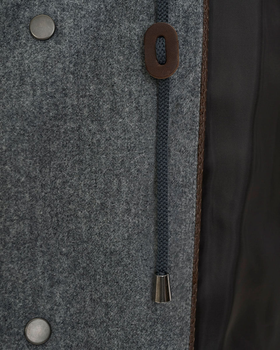 Lander Field Jacket Gray Flannel With Membrane
