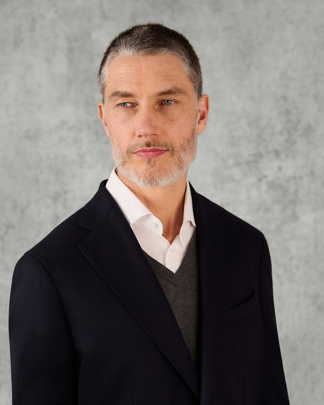 Lang Wool Fresco Blazer Navy