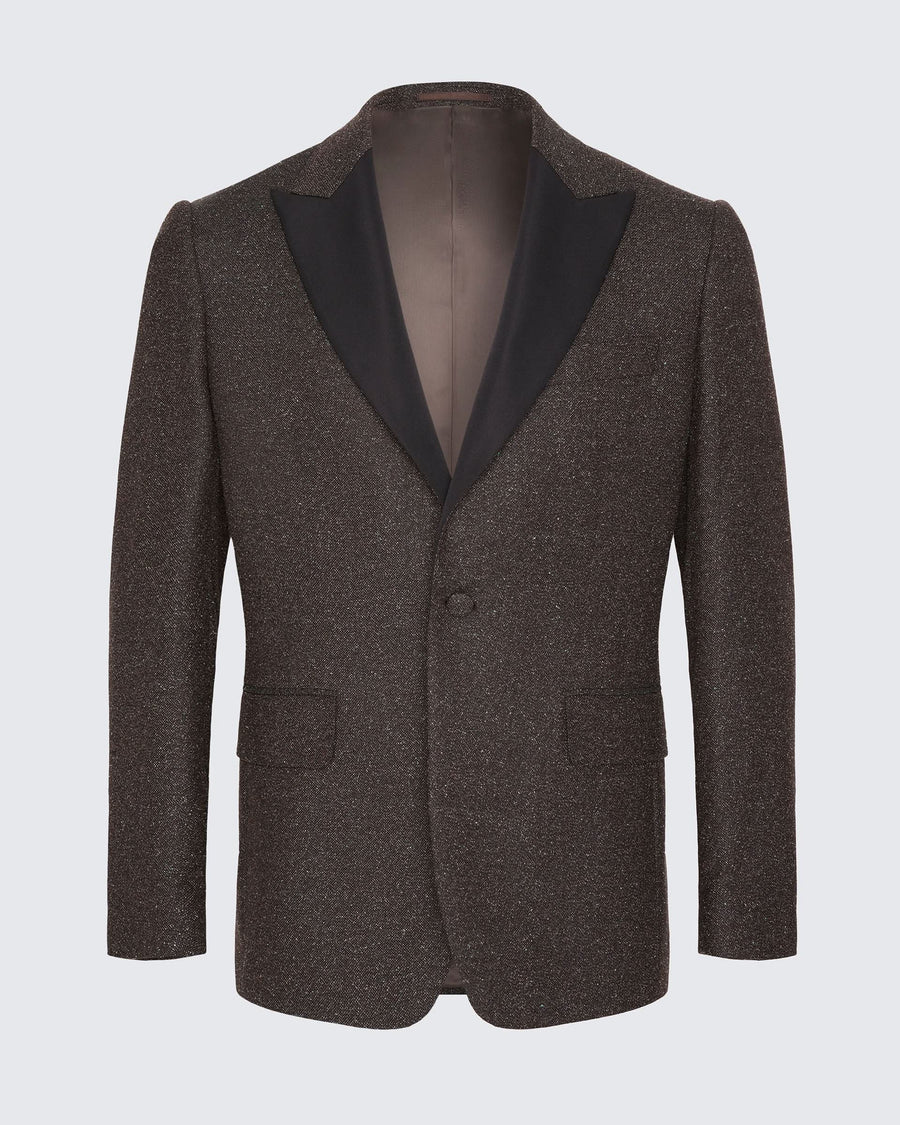 Laren Donegal Wool, Alpaca & Silk Dress Jacket Dark Green
