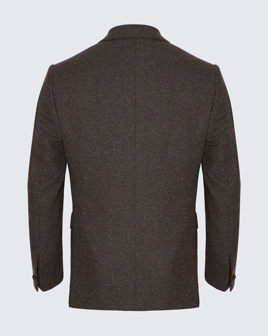 Laren Donegal Wool, Alpaca & Silk Dress Jacket Dark Green