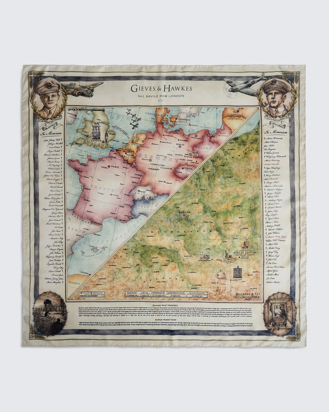 Bethell Multi Great Escape Map Scarf