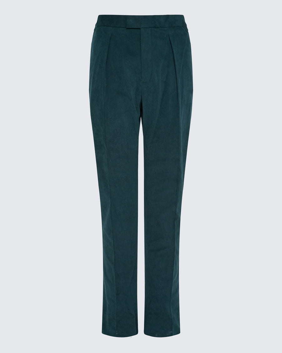 Longshaw Moleskin Suit Pants Teal