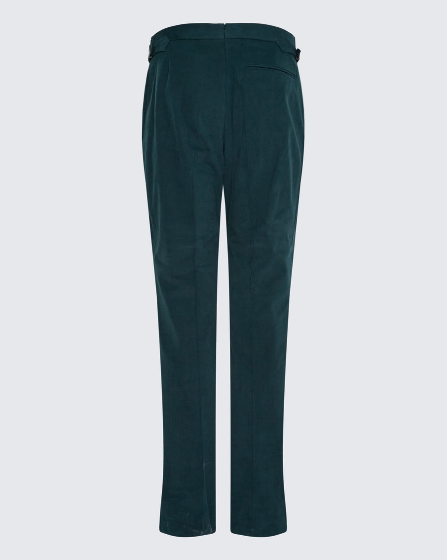 Longshaw Moleskin Suit Pants Teal