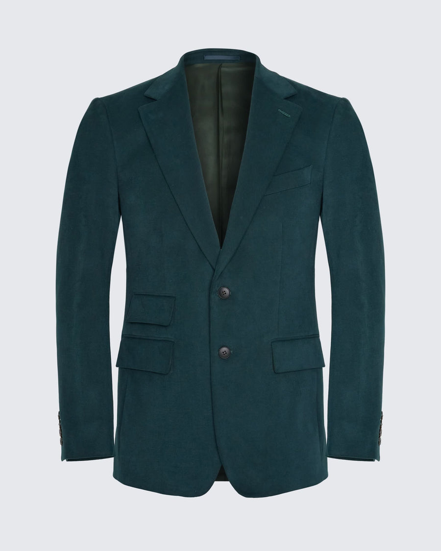 Longshaw Moleskin Suit Jacket Teal