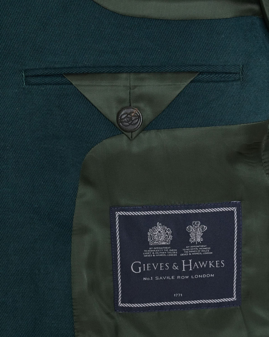 Longshaw Moleskin Suit Jacket Teal