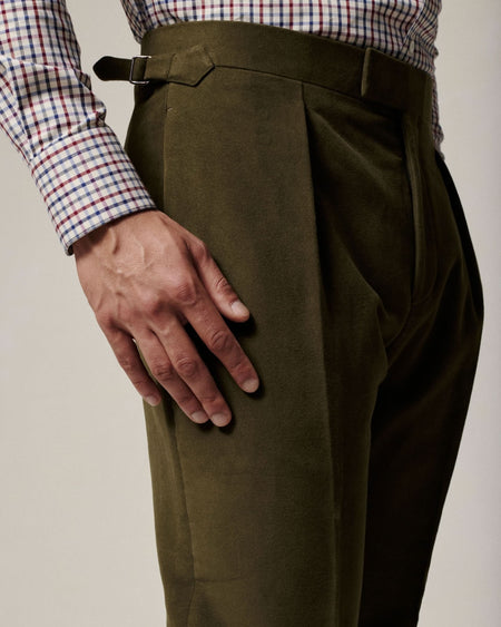 Hayter Moleskin Pleated Pant