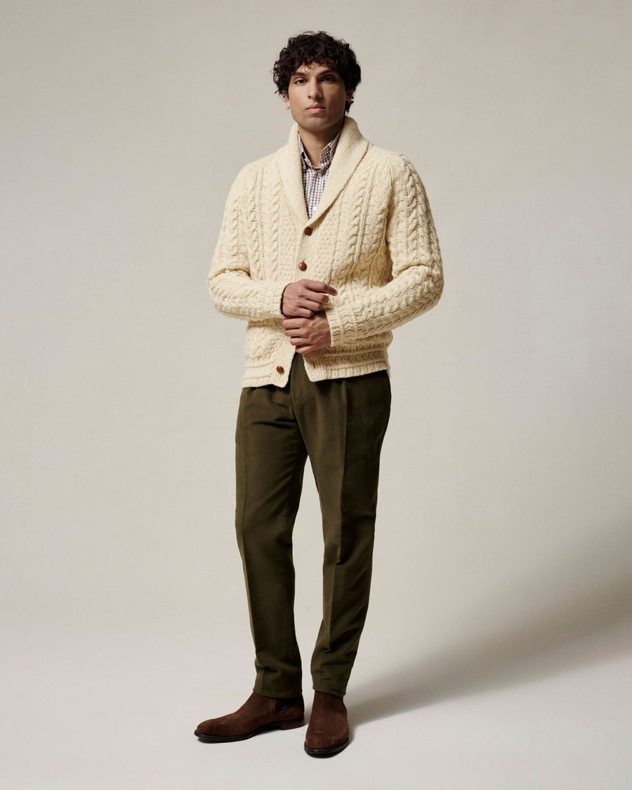 Nair Donegal Merino Wool Cardigan White