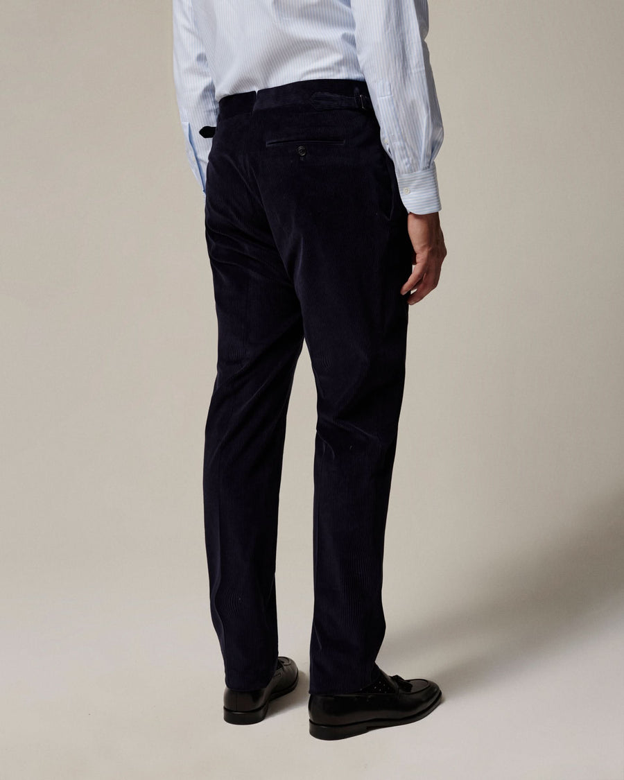 Ebbs Corduroy Cotton & Virgin Wool Suit Trouser Navy