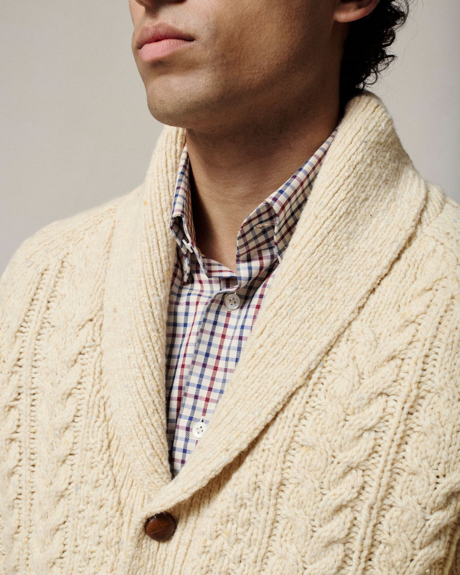 Nair Donegal Merino Wool Cardigan White
