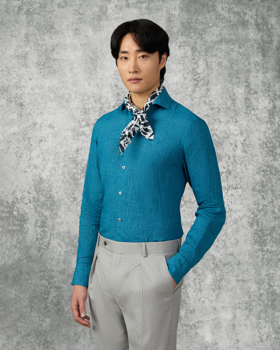 Dixon Linen Shirt Teal