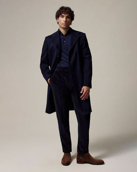Kingsley Wool Overcoat Navy