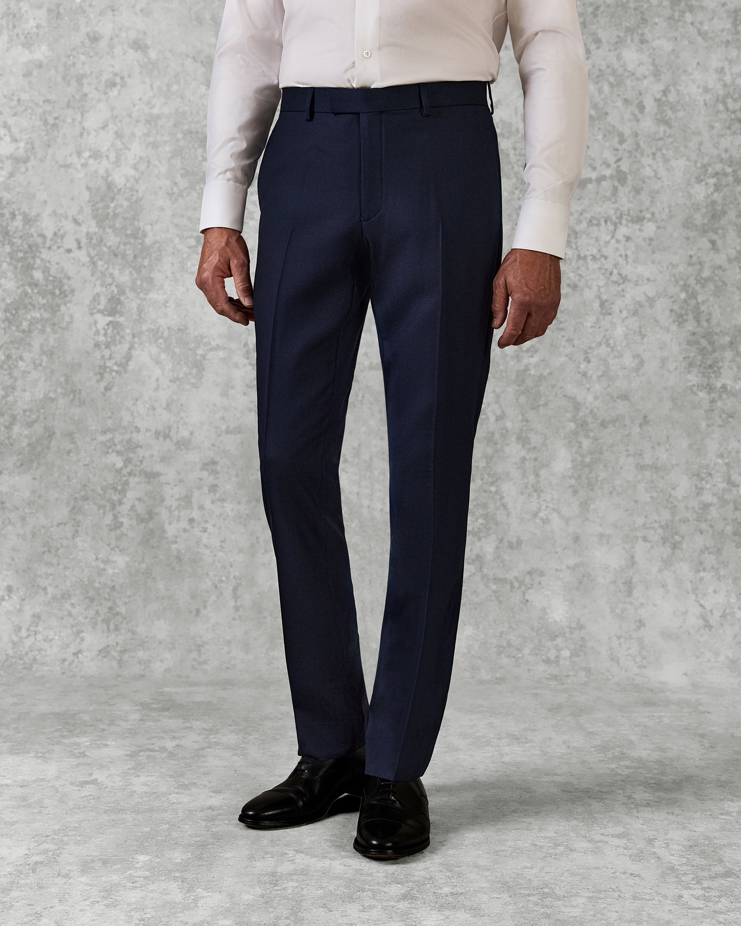 Doughty Double Breasted Wool Twill Suit Navy