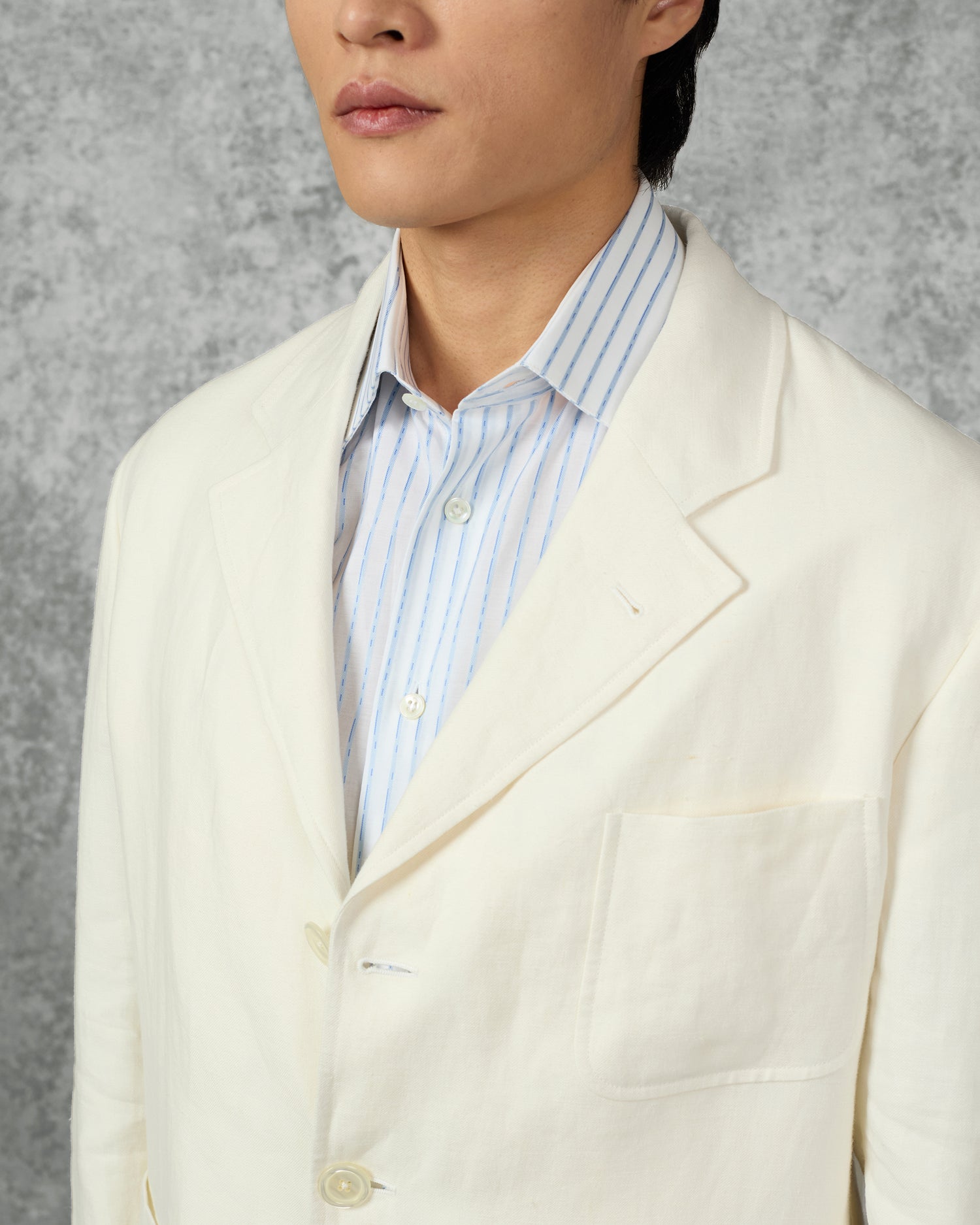 Randall Linen Shacket Ecru