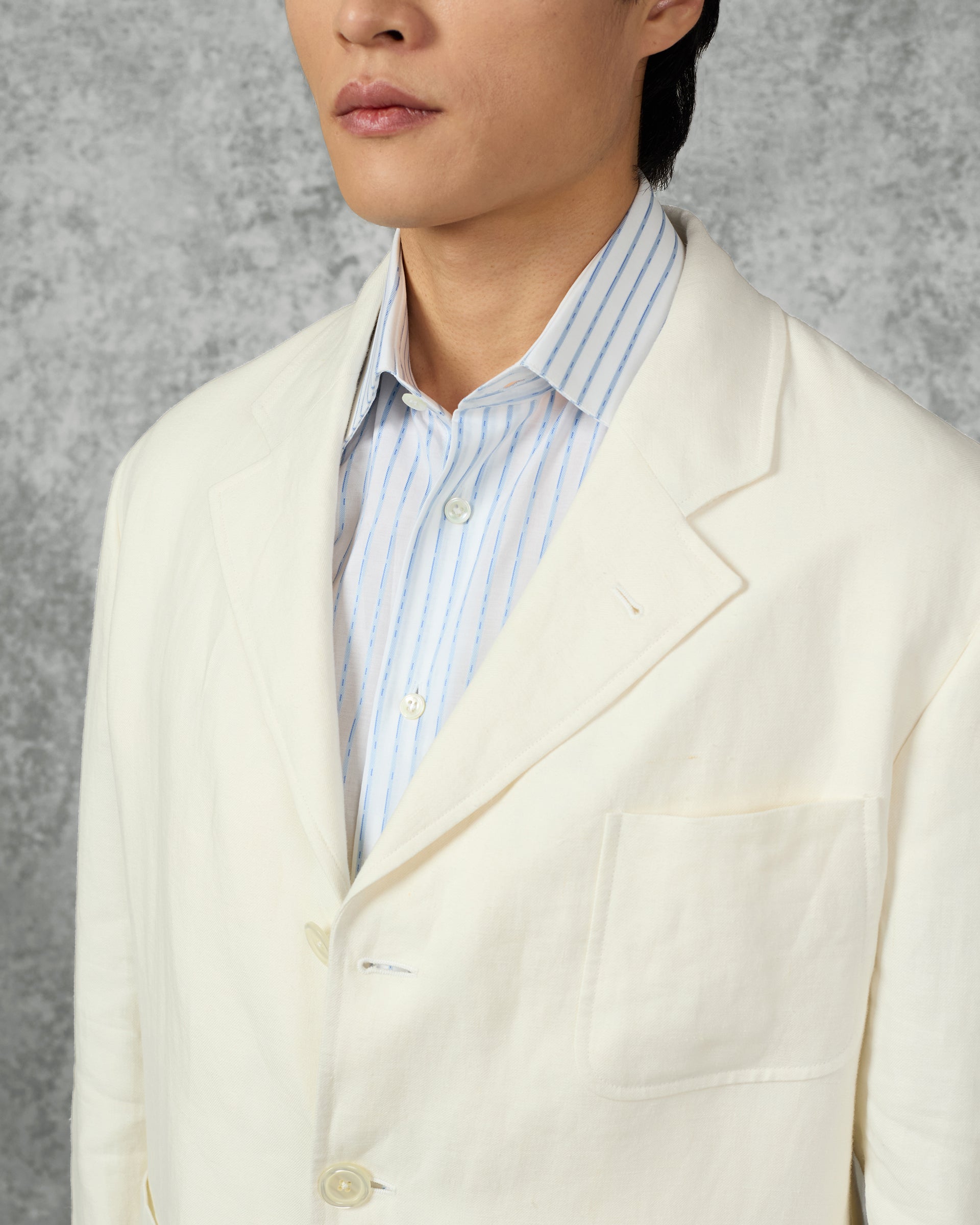 Randall Linen Shacket Ecru