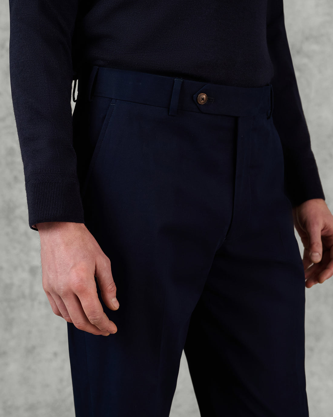 Stanley Cotton Cashmere Suit Trouser Navy