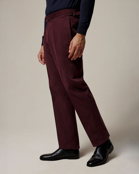 Barlow Moleskin Trouser Burgundy