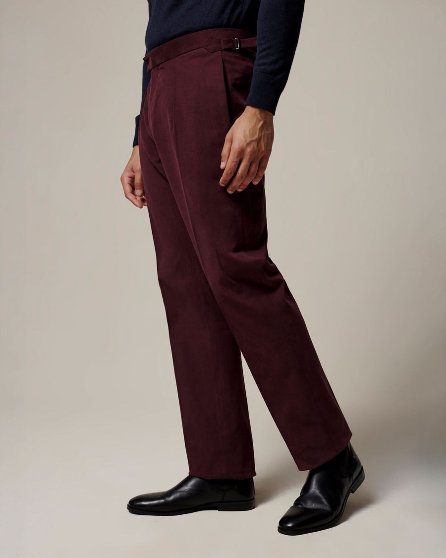 Barlow Moleskin Suit Burgundy
