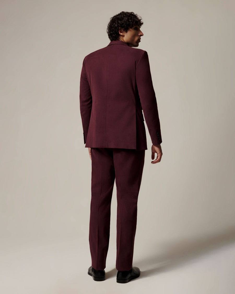 Barlow Moleskin Suit Burgundy