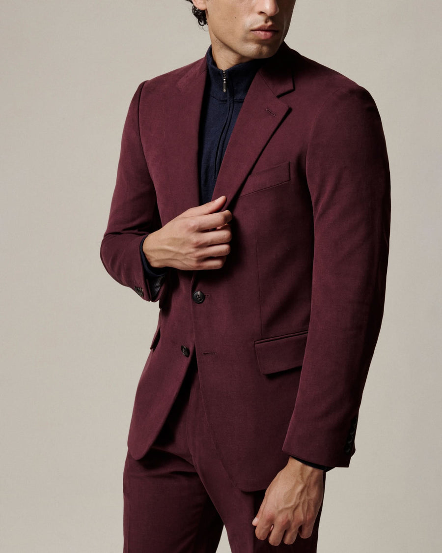Barlow Moleskin Jacket Burgundy
