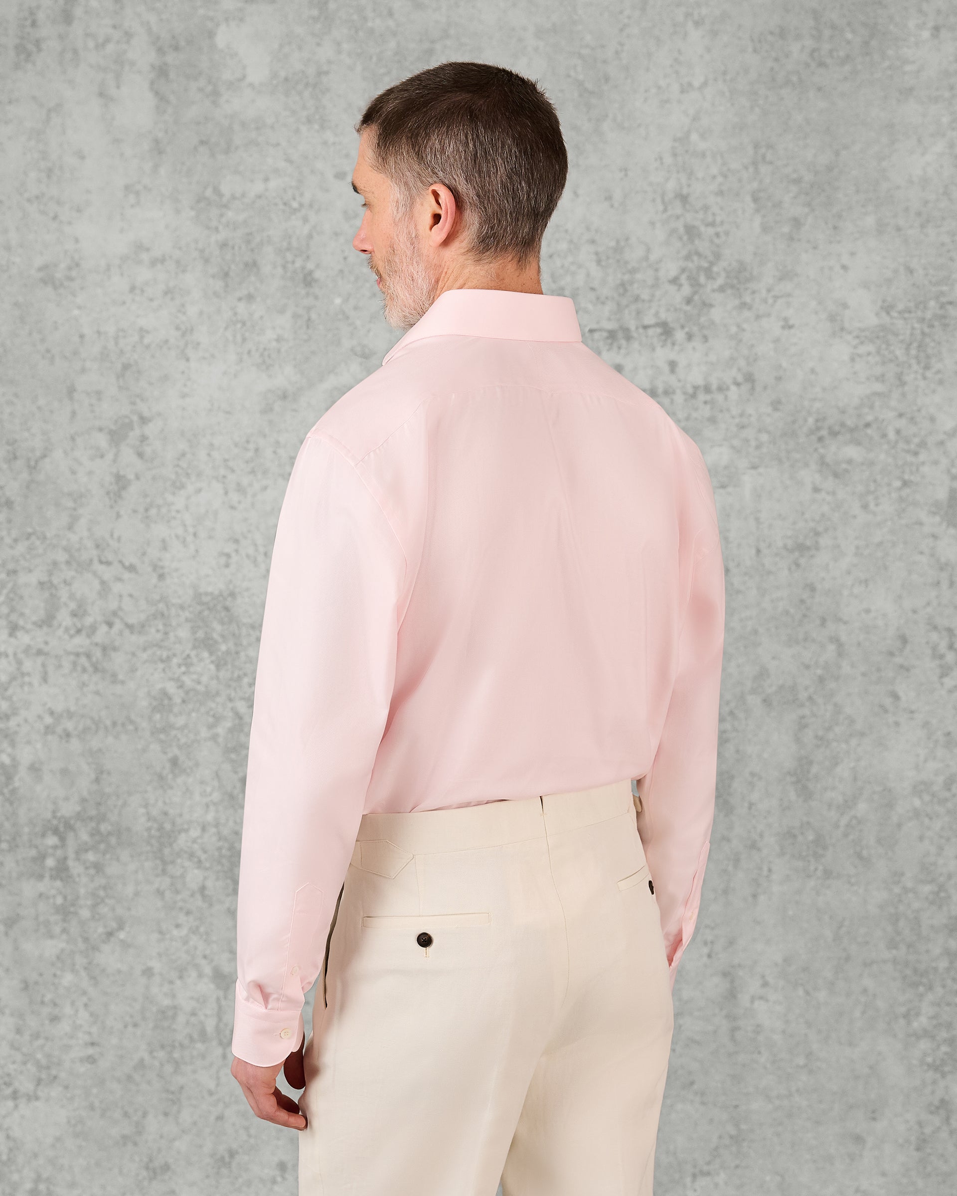 Digby Cotton Twill Single Cuff Shirt Pink