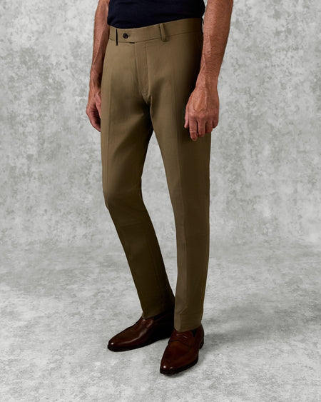Walker Cotton Stretch Chino Plain Khaki