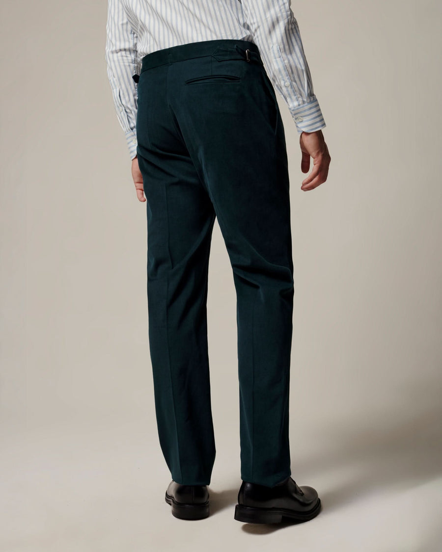 Longshaw Moleskin Suit Pants Teal